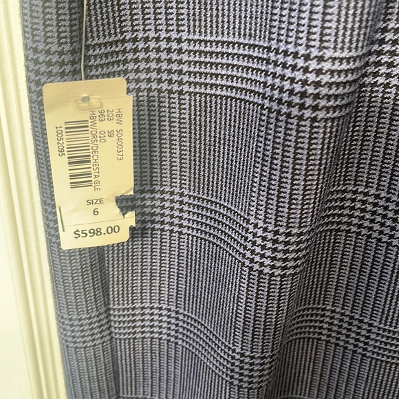 Boss Dechesta Plaid Seamed Sheath Dress - Brand New - Sz 6 - Picture 6 of 9